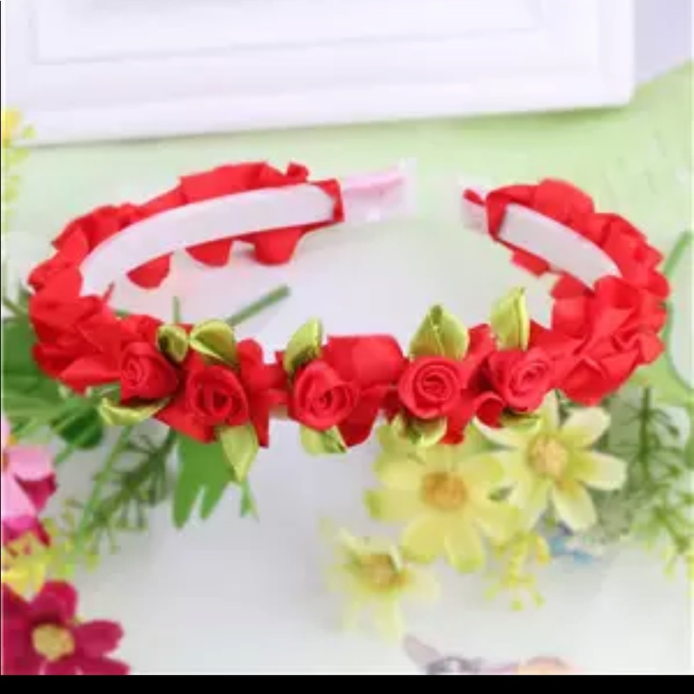 🎉New🎉5/$15🎉Satin Flowered Headbands 🎉 - Picture 7 of 7